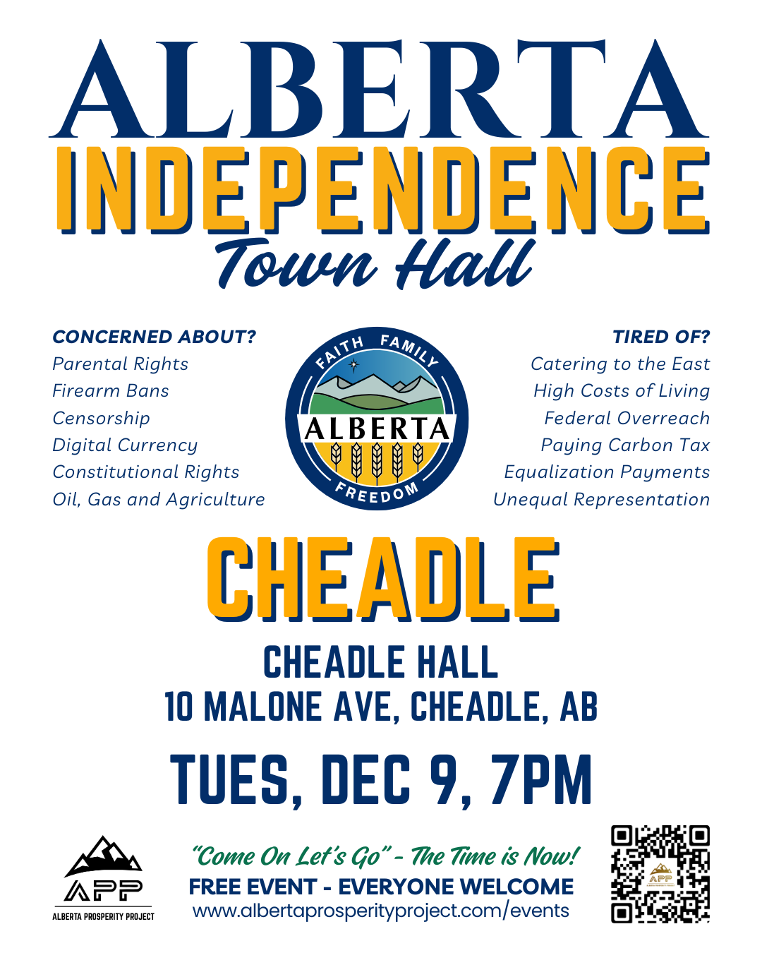 December 9 | Cheadle | Let's Talk - Freedom & Prosperity Through Independence