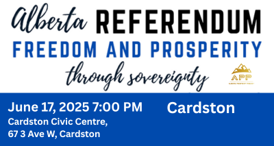 Event | Cardston | Alberta Prosperity Project | Let's Talk - Freedom & Prosperity Through Sovereignty | June 17