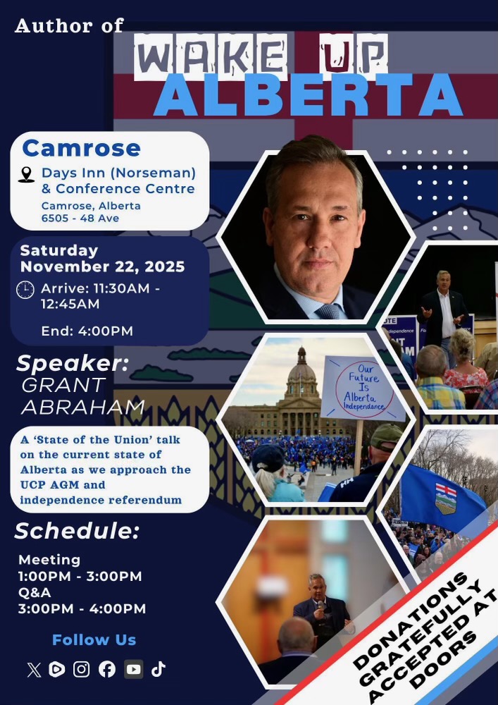 Event | November 22 | Camrose | Author of Wake Up Alberta with Grant Abraham