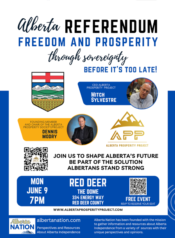 Event | Red Deer | Alberta Prosperity Project | Let's Talk - Freedom & Prosperity Through Sovereignty | June 9