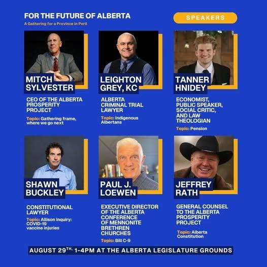 Rally Event | Saturday, August 29 | Edmonton Legislature Grounds | For the future of Alberta by Alberta Prosperity Project