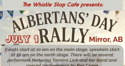 Event | July 1 | Mirror | Albertans' Day Rally by Whistle Stop Cafe