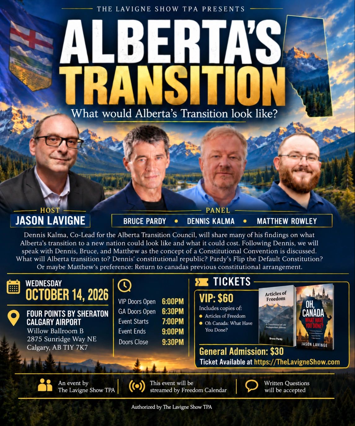 Event | Alberta’s Transition — October 14, 2026 | Calgary Hosted by the Lavigne Show