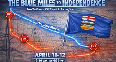 Convoy Roll, Wave Flagging Rally  & Signing  | Saturday April 11 & Sunday April 12 | Calgary | The Blue Miles to Independence