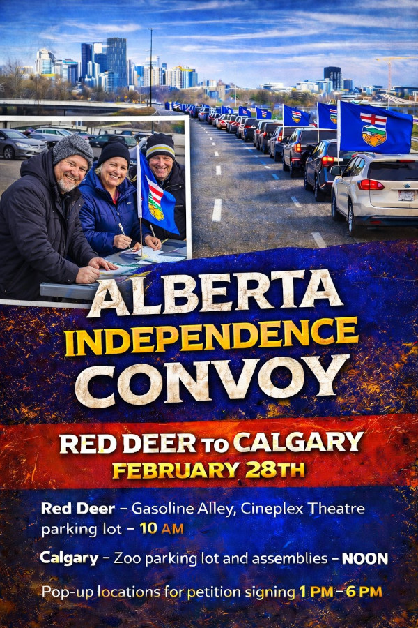 Alberta Independence Convoy | February 28 | Red Deer to Calgary