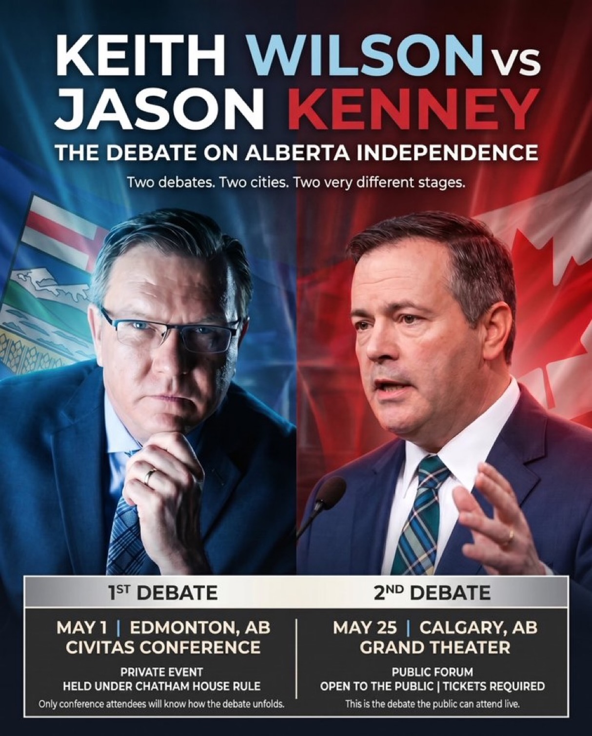 Debate Event | May  | Calgary| Keith Wilson vs Jason Kenny: The Debate on Alberta Independence