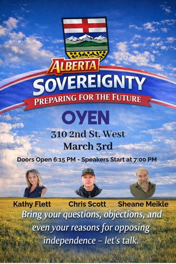 Townhall Event | Oyen | March 3 | Alberta Sovereignty