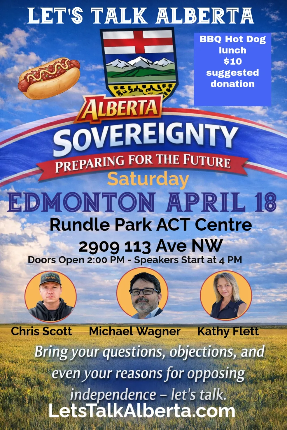 Townhall  & Lunch Event | Saturday, April 18 | Edmonton | Let's Talk Alberta Tour