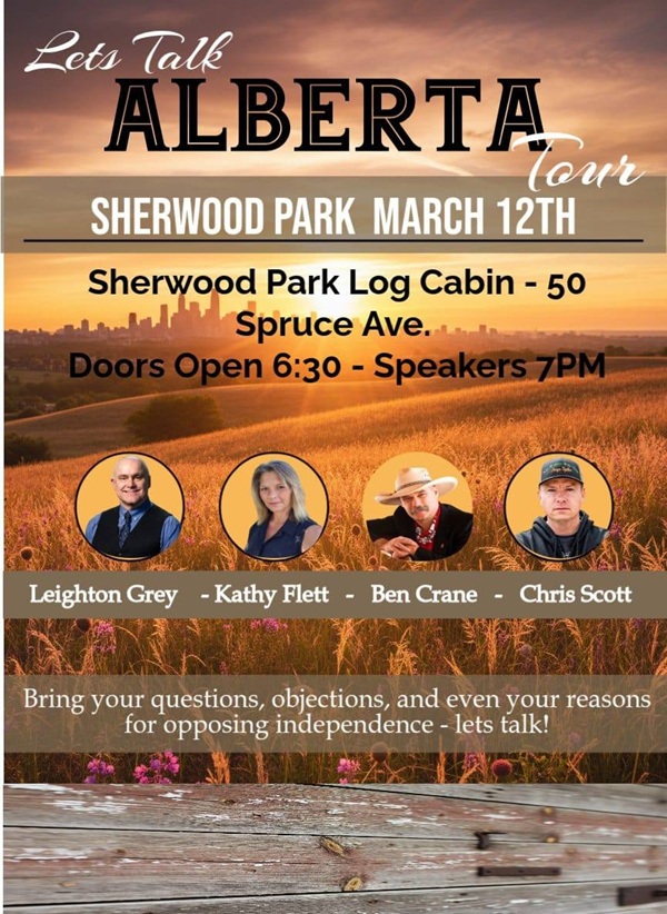 Townhall Event | March 12 | Sherwood Park | Alberta Sovereignty | Let's Talk Alberta Tour (2)