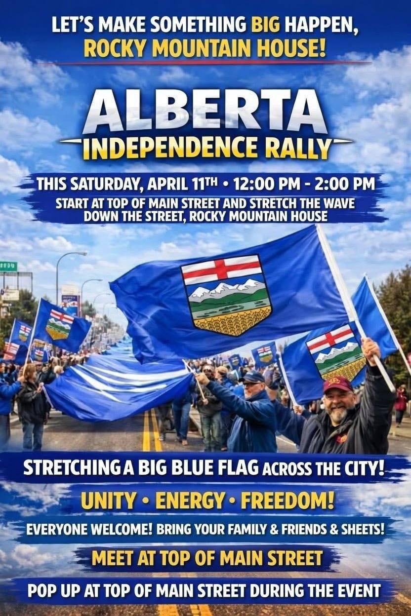 Rally and Signing Location | Saturday, April 11 |  Rocky Mountain House | Alberta Independence Rally