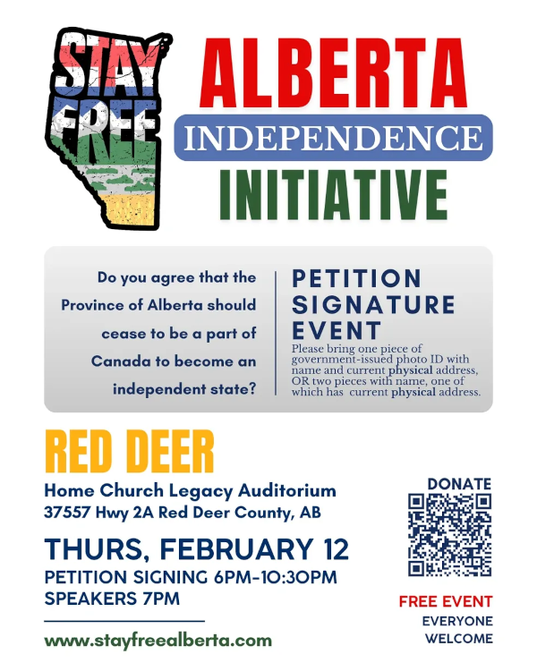 Townhall Event | February 12 | Red Deer | Petition & Signings