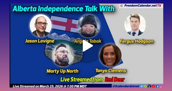 Video | FreedomCalendar.net TV #091: Alberta Independence Talk with Jason Lavigne and Guests (Red Deer)  Hosted by The Lavigne Show Recorded by FreedomCalendar.net
