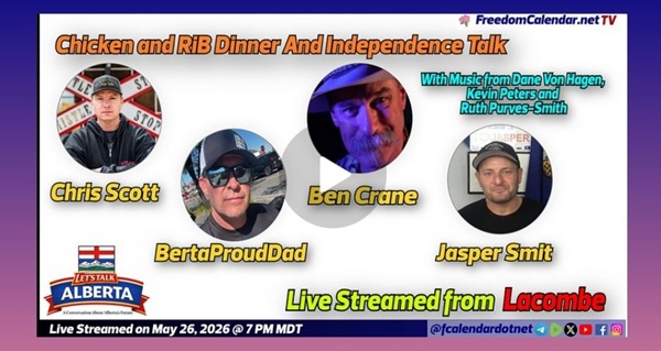 Video | FreedomCalendar.net TV #0AF: Let's Talk Alberta, Music, And Chicken N' Ribs (LiveStream)  Hosted by Let's Talk Alberta Recorded by FreedomCalendar.netVideo | FreedomCalendar.net TV #0AF: Let's Talk Alberta, Music, And Chicken N' Ribs (LiveStream)  Hosted by Let's Talk Alberta Recorded by FreedomCalendar.net