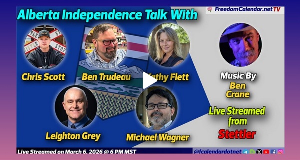 Video | FreedomCalendar.net TV #088: Alberta Independence Talk in Stettler (LiveStream) Recorded by FreedomCalendar.net