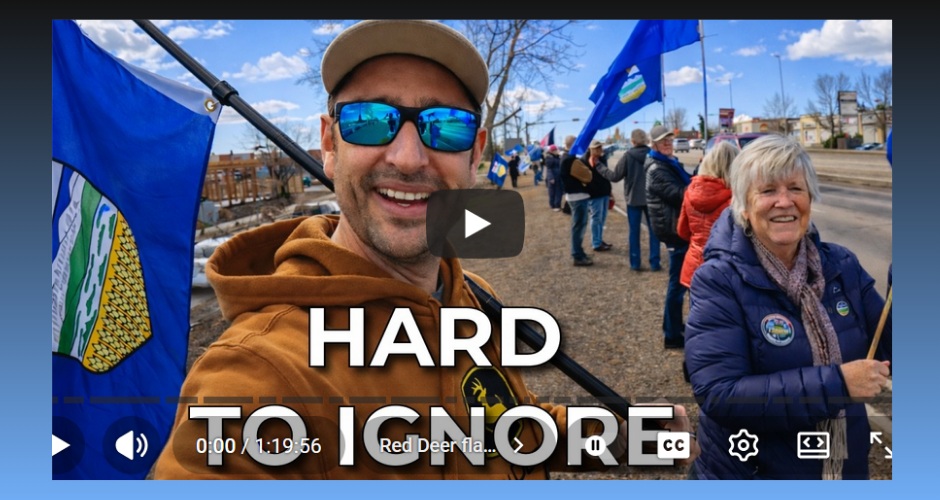 Video | Thousands Honked at Red Deer’s Alberta Independence Flag Rally by Talking to Albertans